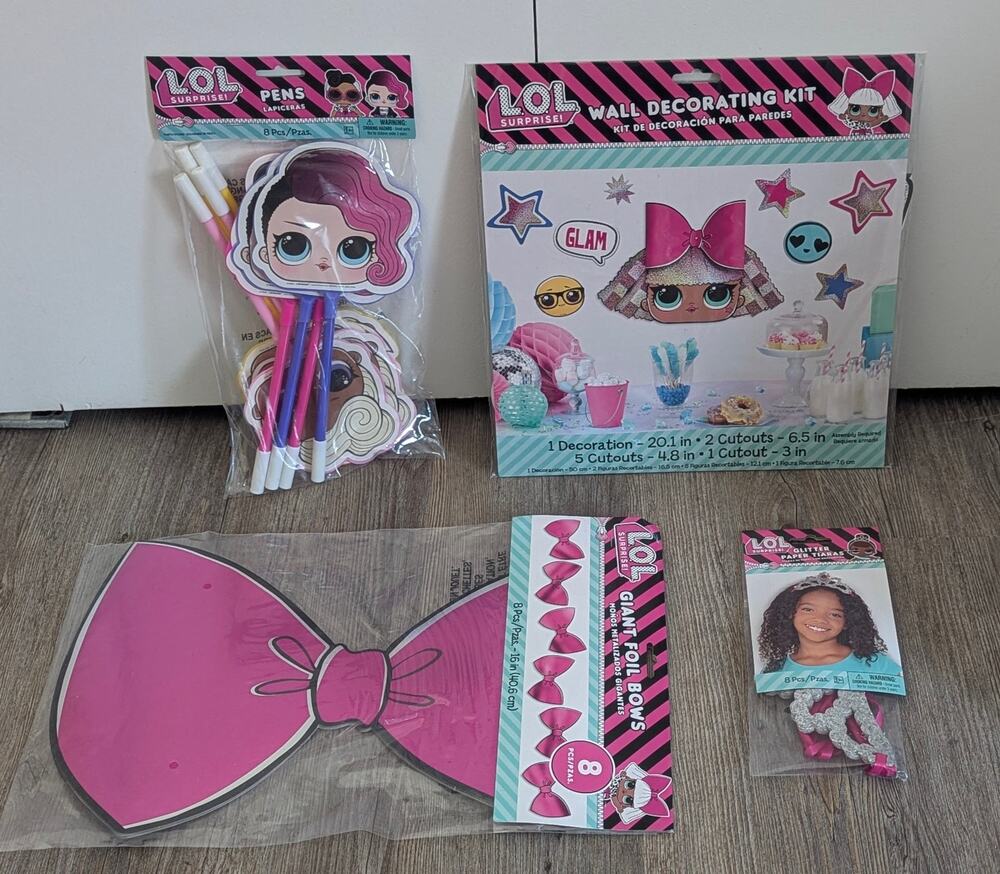 33pc LOL Surprise ! Girls Birthday BUNDLE Party Pack | 8 Guest w/ Decorations